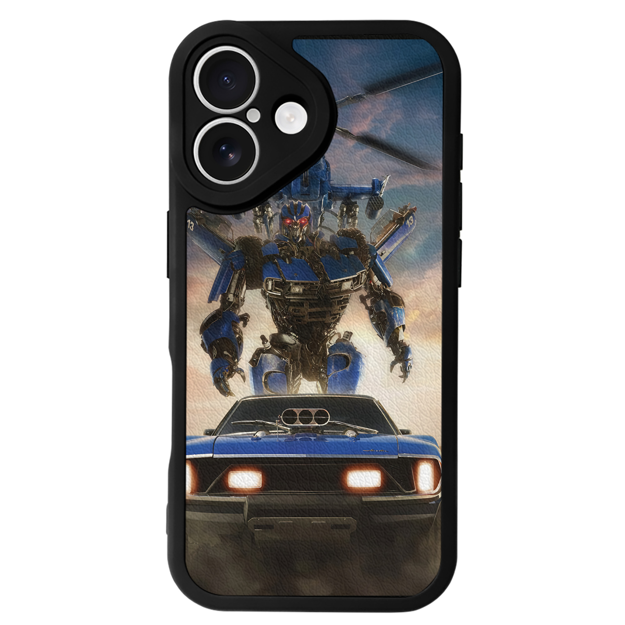 （画像用） Transformers トランスフォーマー 【iPhone 16シリーズ対応】シリコンスマホケース（レザー調） 材質：シリコン